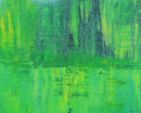 Original Painting by Carol Fincher - Green Waters Green Trees