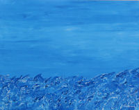 Original Painting by Carol Fincher - A Wild Blue Sea