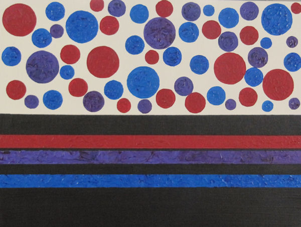 Original Painting - Abstract in Red White Blue and Black