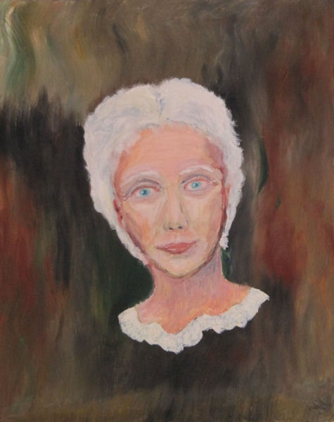 Original Oil Painting by G.A. Moore - portrait of an elderly woman