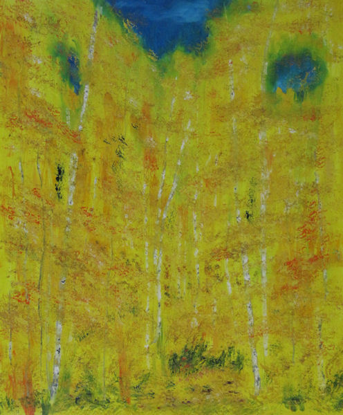 Original Oil by G.A.Moore - Golden Aspen Forest