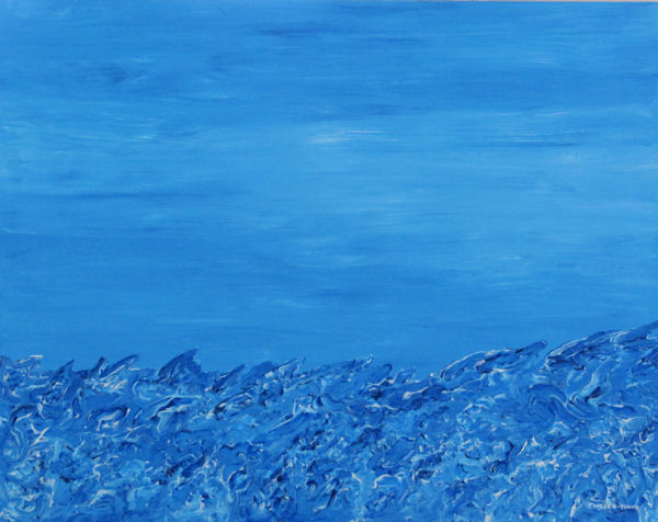 Original Painting by Carol Fincher - A Wild Blue Sea