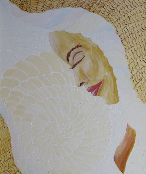 Surreal Portrait of a Woman in a Shell by G.A. Moore