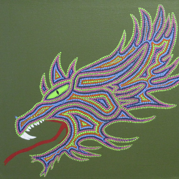 Dragon in Aboriginal Dot Style by Fincher-Young