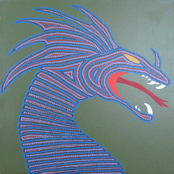Blue Dragon in Aboriginal Style by Fincher-Young