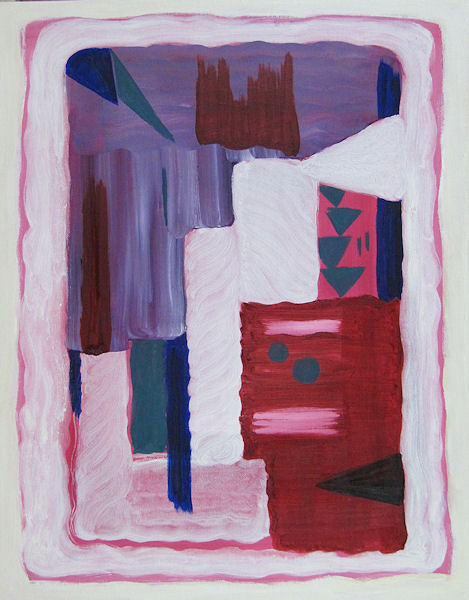 Abstract in Fucshia and Blue by G.A. More