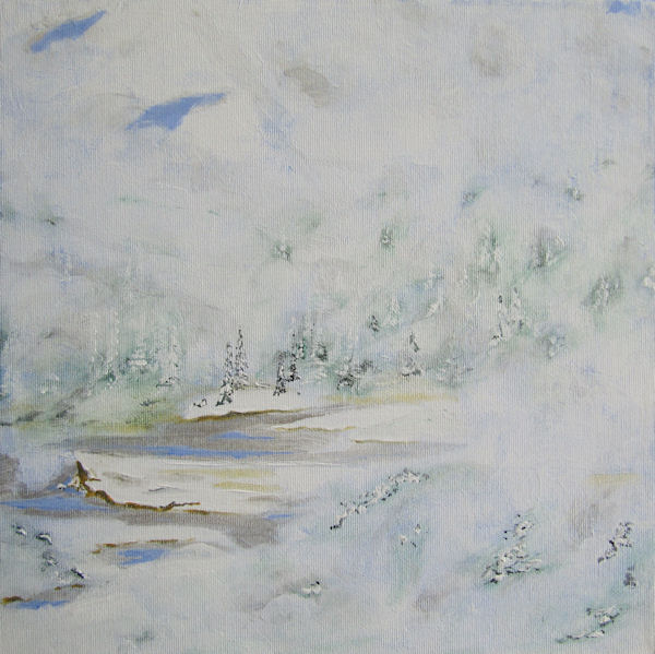 Snow scene of a Lake in Winter